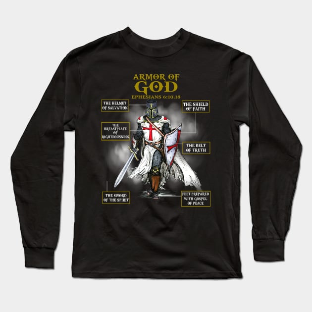 Armor Of God Christian T Shirt Long Sleeve T-Shirt by Nifty T Shirts